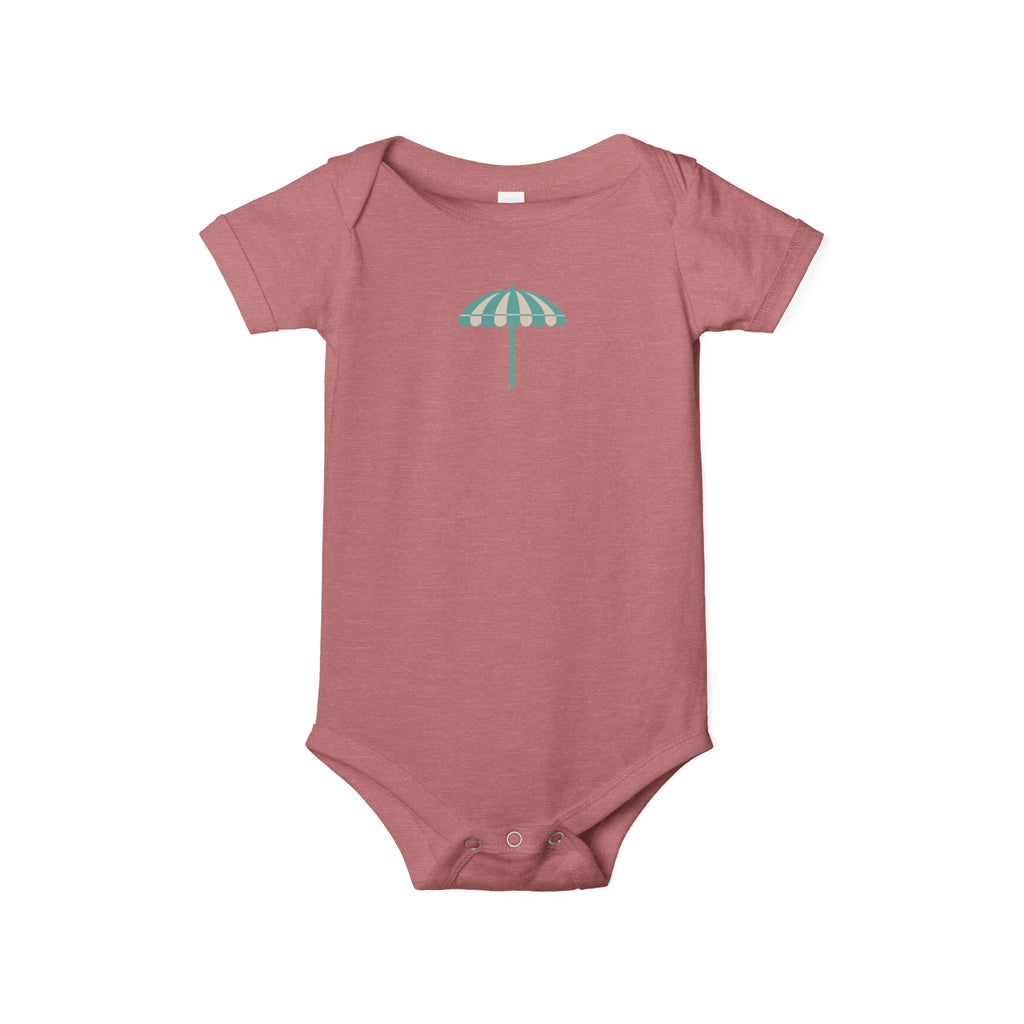 Infant One-Piece Bodysuit — Cute Beach Umbrella Graphic Baby Onesie