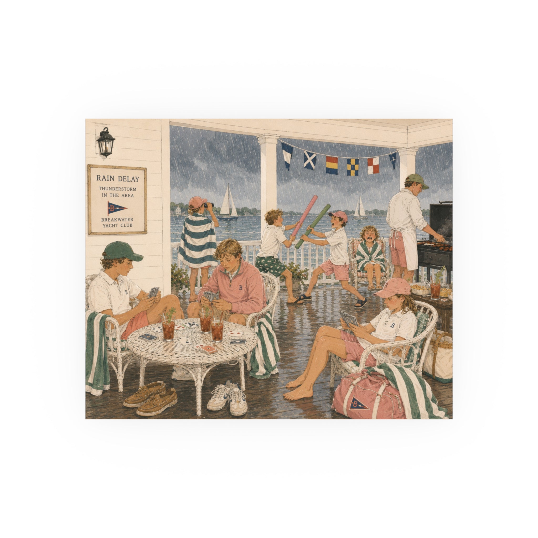 Rain Delay — Summer Yacht Club Art Print (Satin/Archival Matte)
