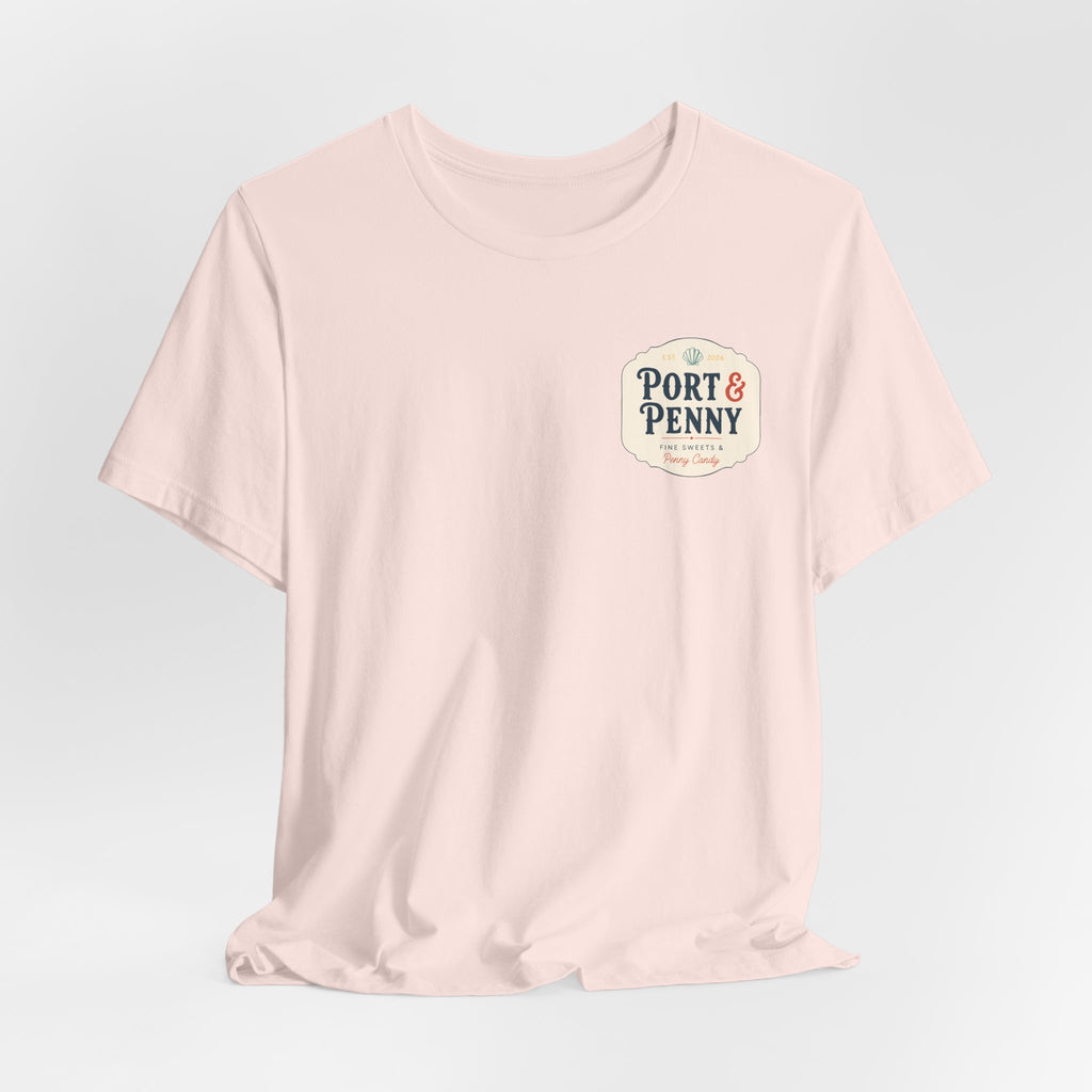 Port & Penny Retro Candy Bag Graphic Tee — Cute Vintage Snack Shirt