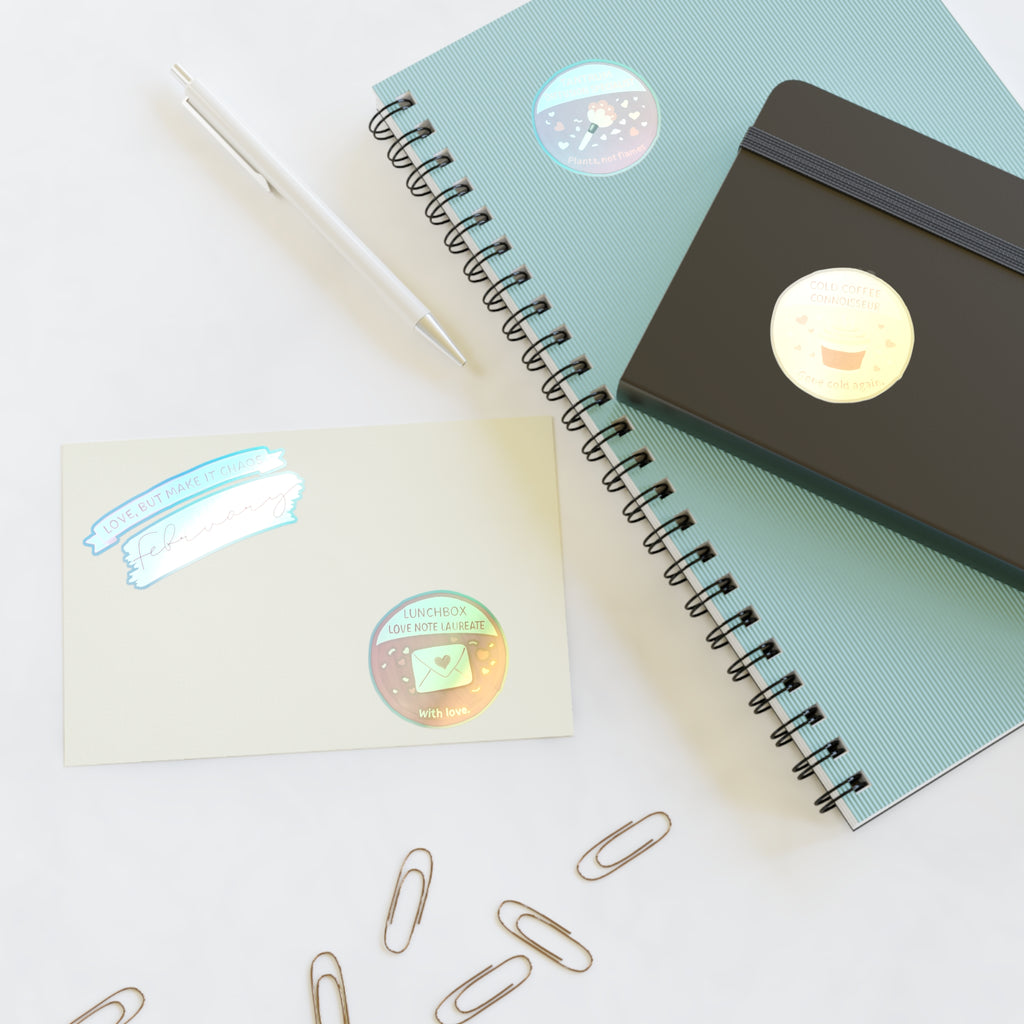 Playful Self-Care Sticker Sheet — ‘Love, But Make It Chaos’ Valentine Badge Stickers