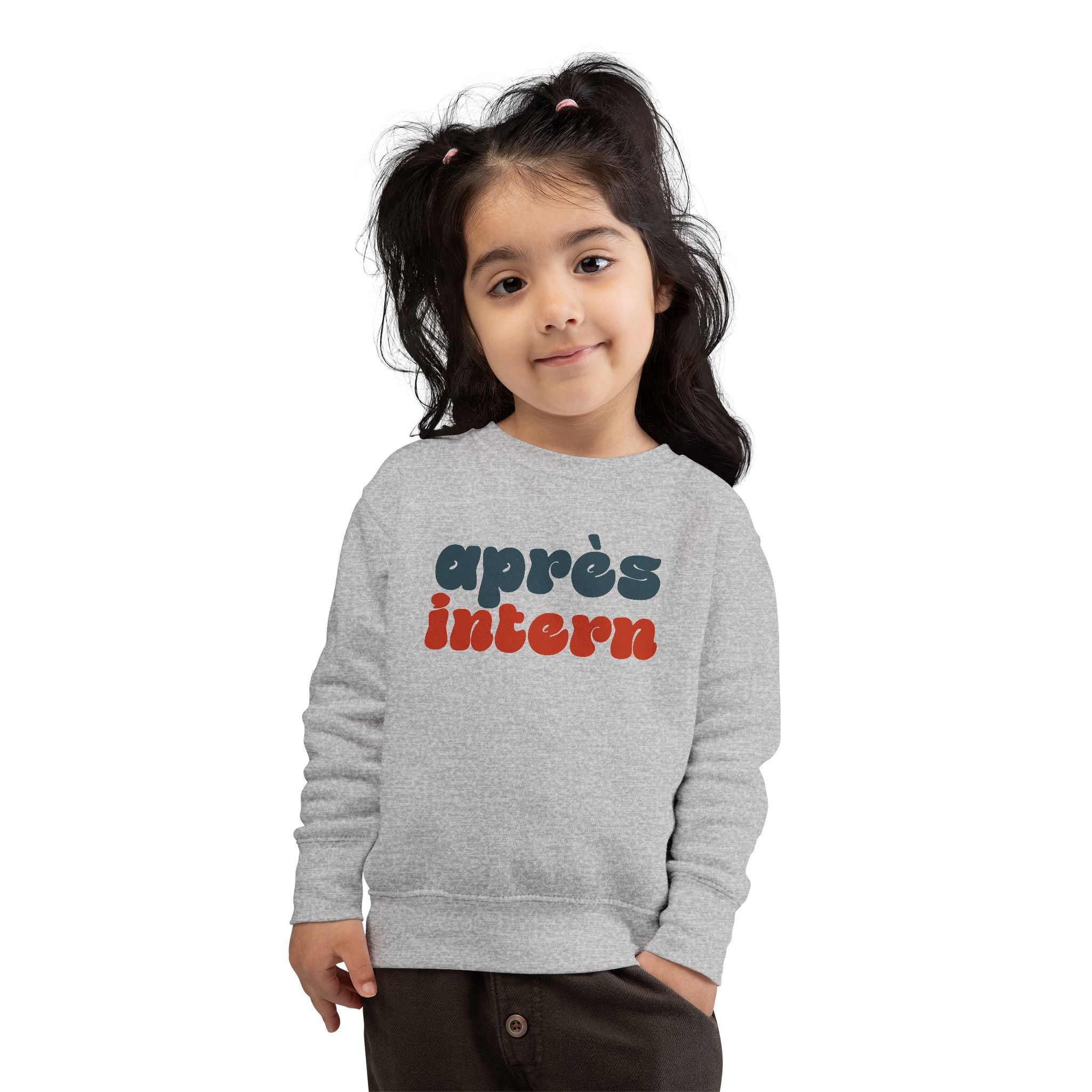 Après Intern Toddler Sweatshirt — Cute Après-Ski Crewneck for Kids