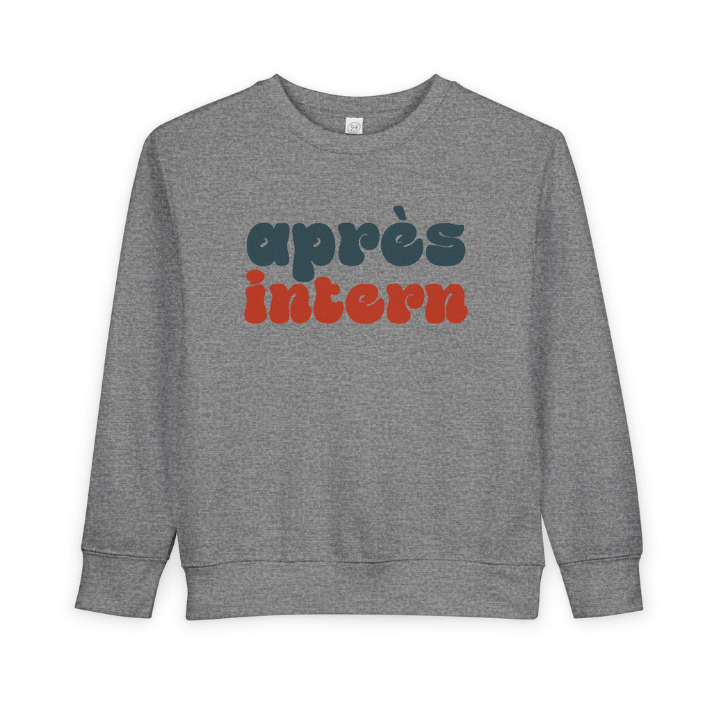 Après Intern Toddler Sweatshirt — Cute Après-Ski Crewneck for Kids