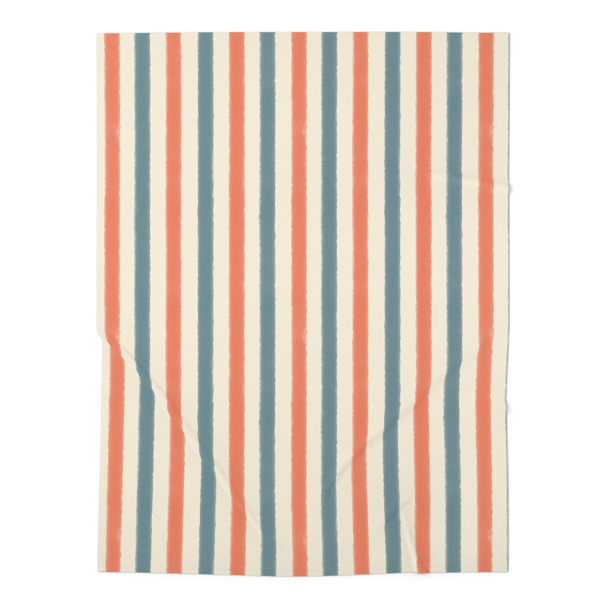 Vintage Watercolor Stripe Baby Swaddle Blanket — Playroom Newborn Gift