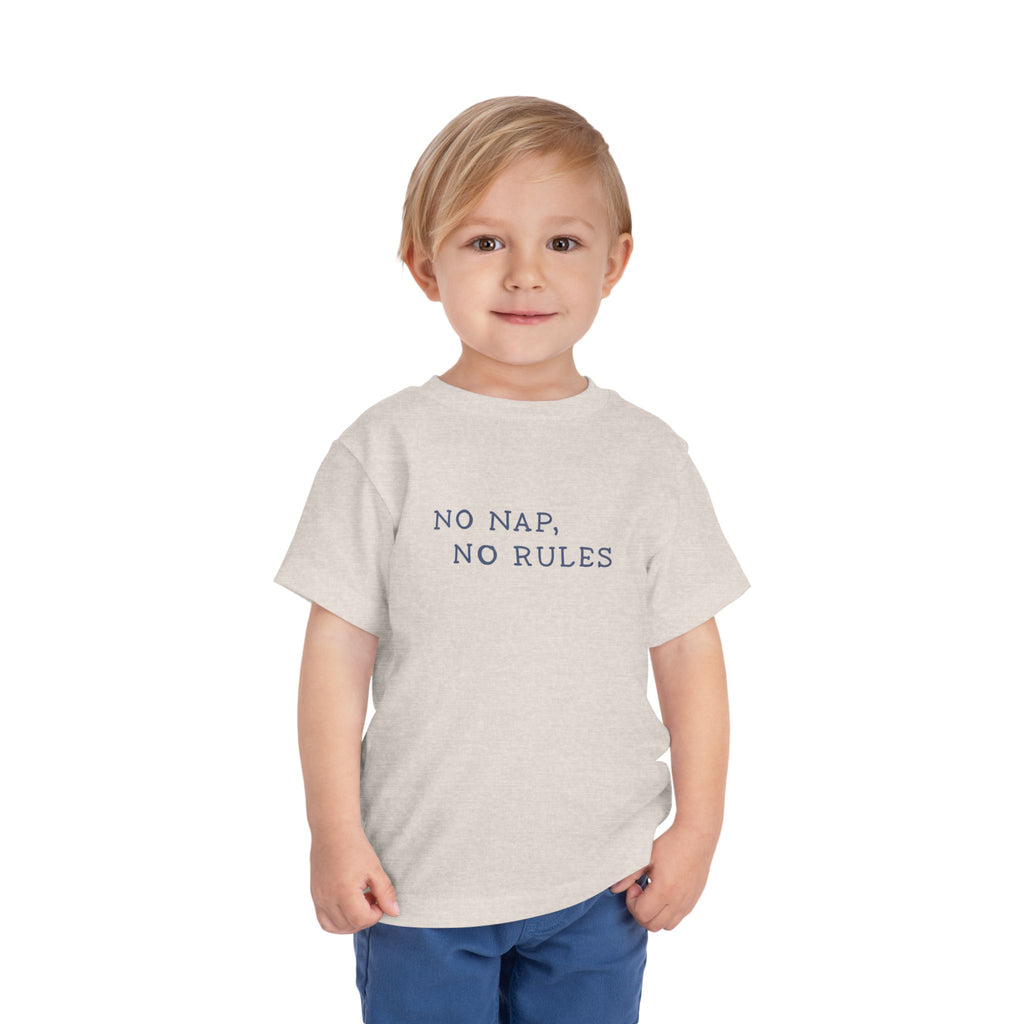Toddler Tee — "No Nap, No Rules" Feral Kids Beach Club Graphic Shirt