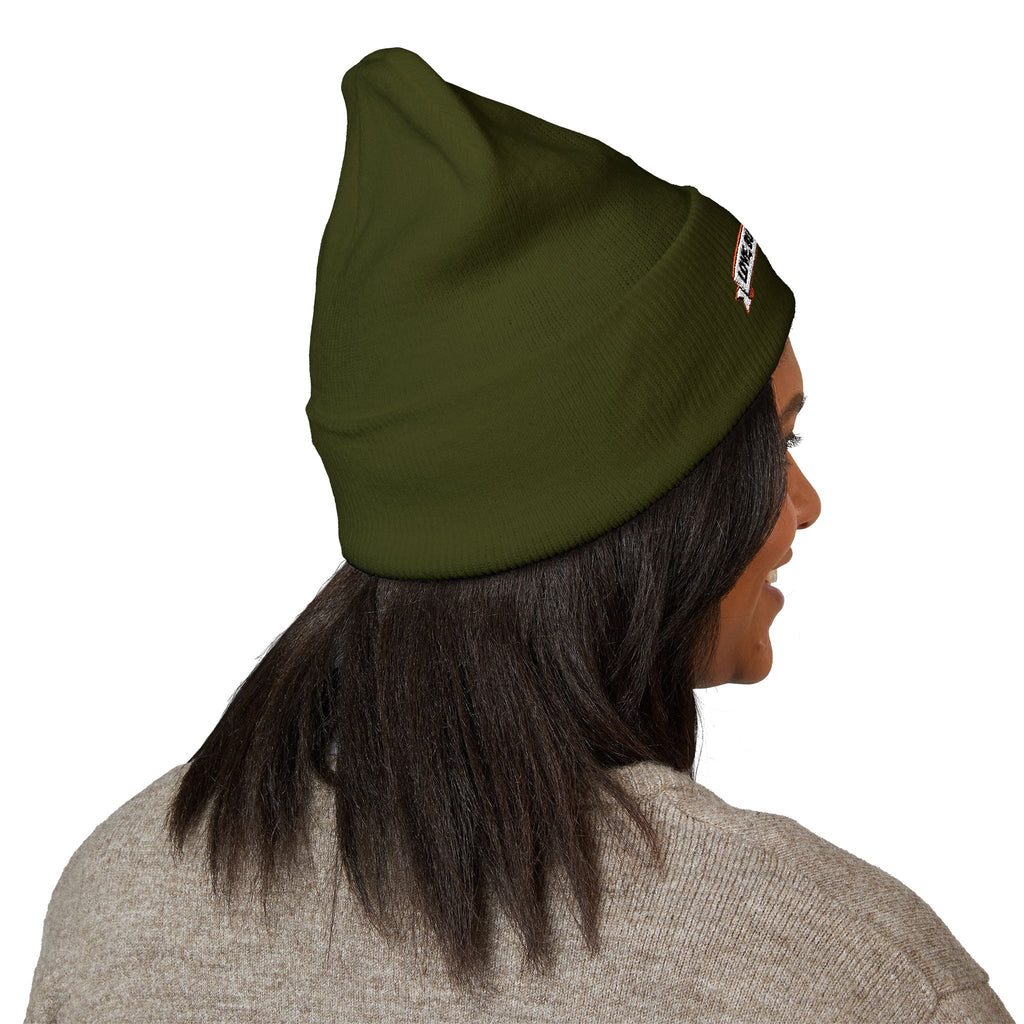 Embroidered 'Love, But Make It Chaos' Cuffed Beanie