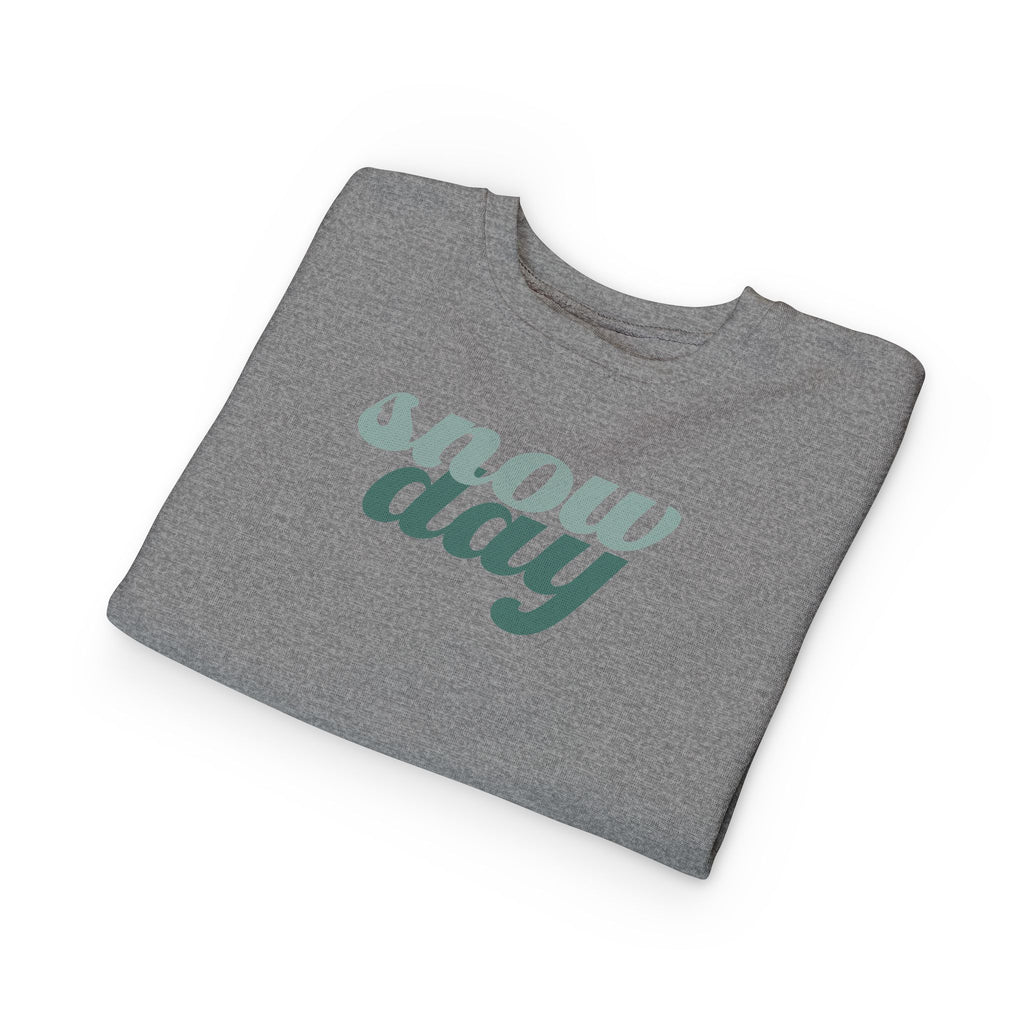 Toddler Sweatshirt — Retro Script “Snow Day” Cozy Winter Top
