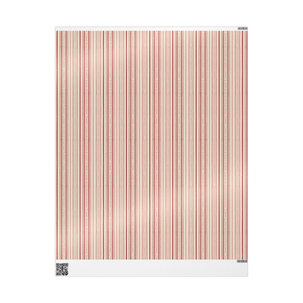 Gift Wrapping Papers Vintage Cranberry Red Stripes Scallop Italian Kitchen Icons