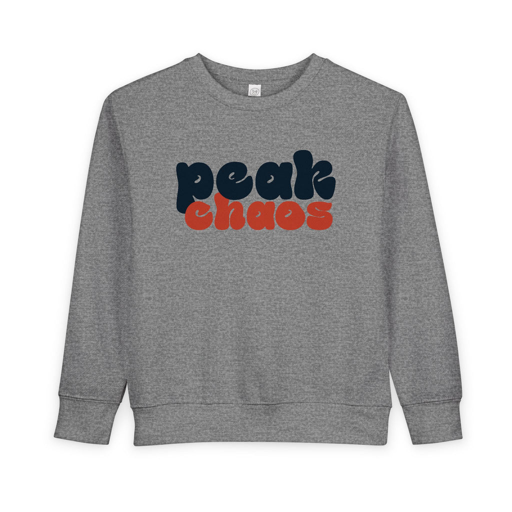 Peak Chaos Toddler Sweatshirt — Playful Graphic Crewneck for Little Kids