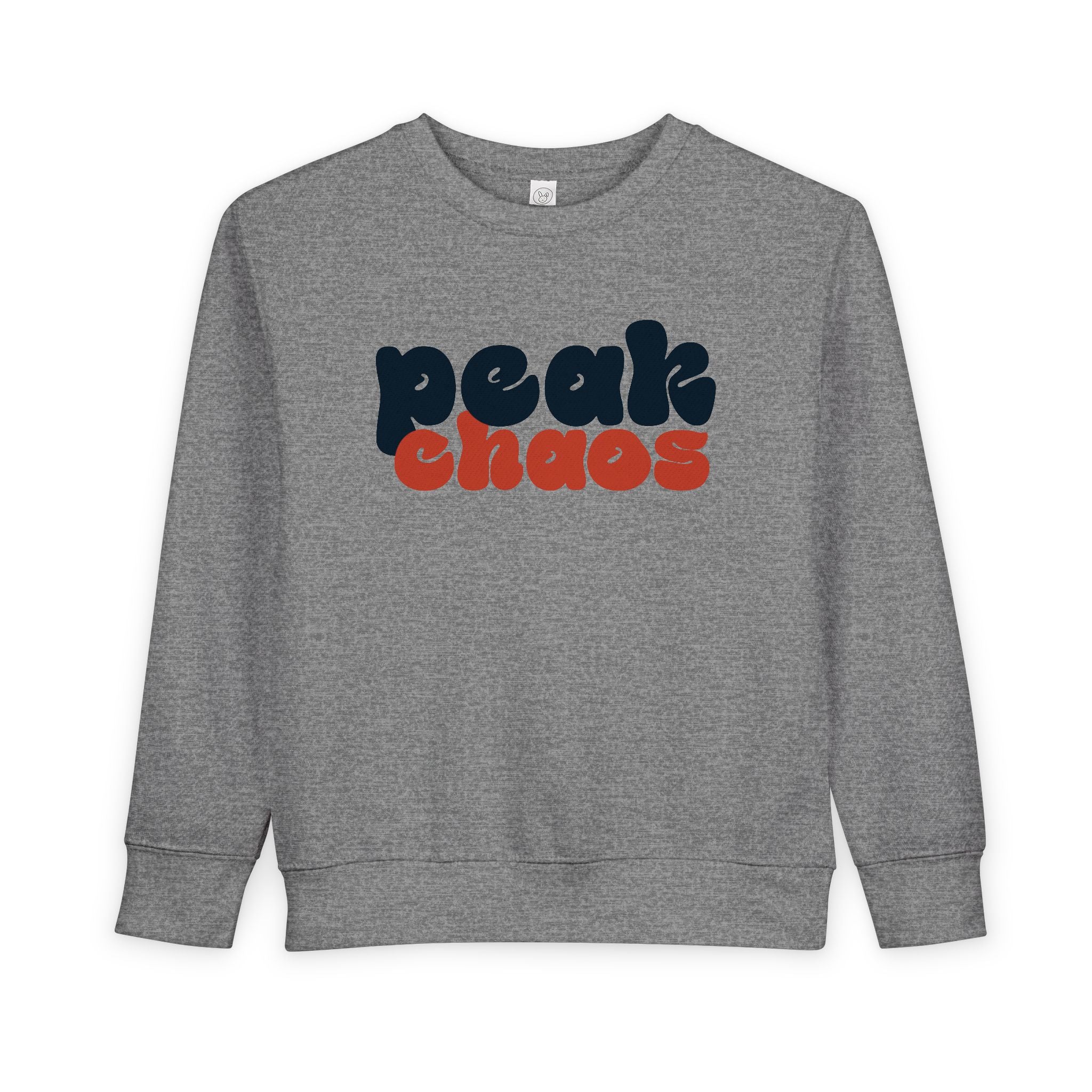 Peak Chaos Toddler Sweatshirt — Playful Graphic Crewneck for Little Kids
