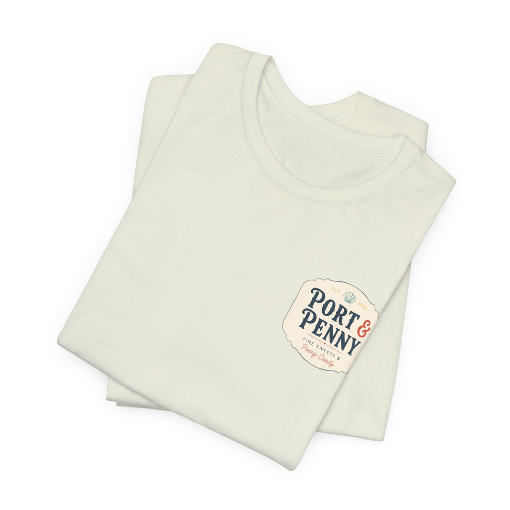 Port & Penny Retro Candy Bag Graphic Tee — Cute Vintage Snack Shirt