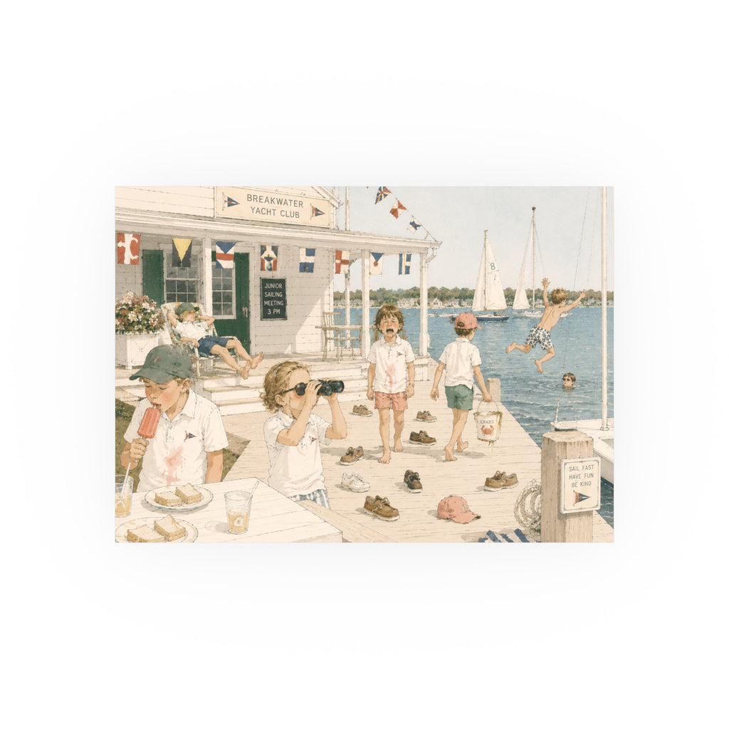 Junior Yacht Club Art Print — Cheeky Nautical Poster