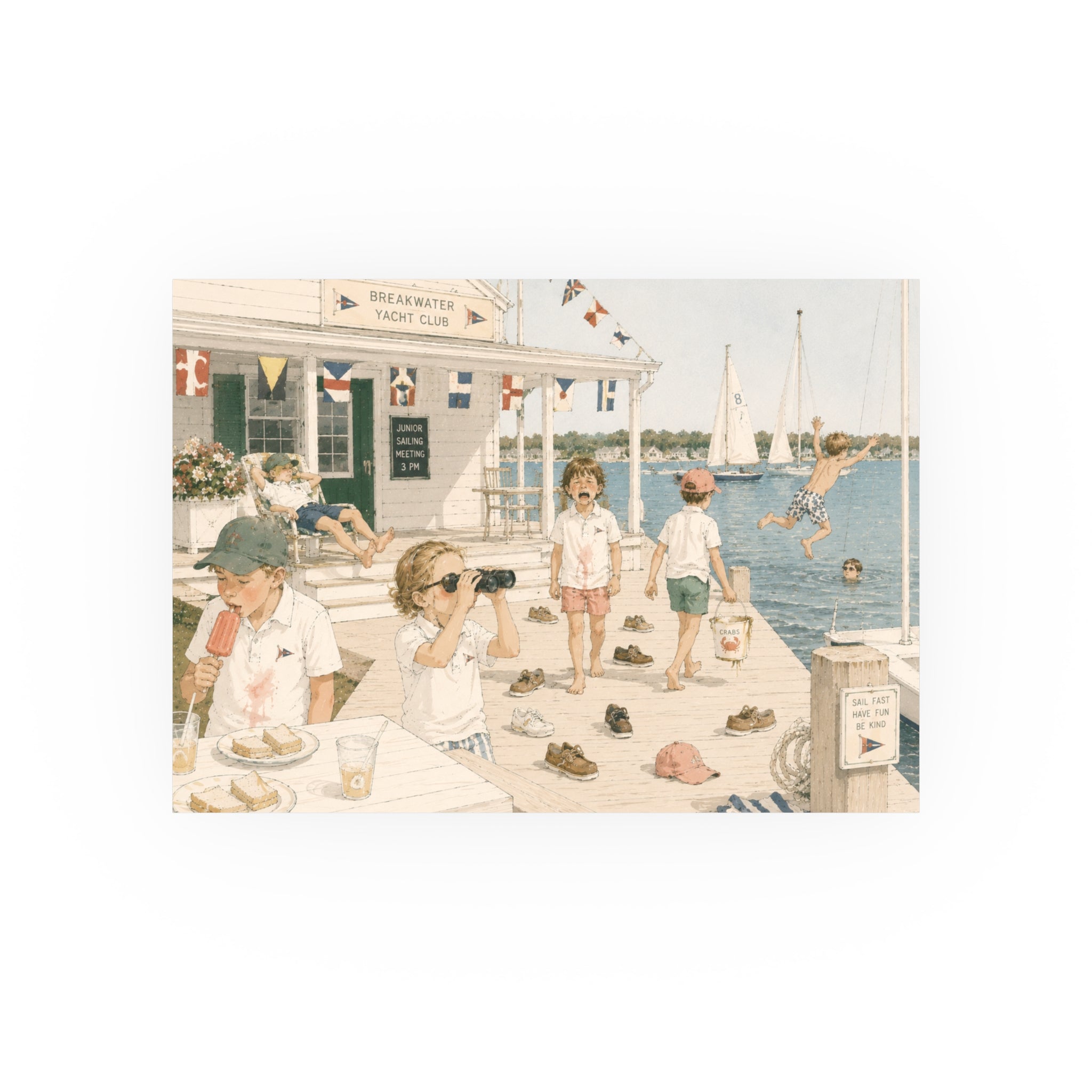 Junior Yacht Club Art Print — Cheeky Nautical Poster