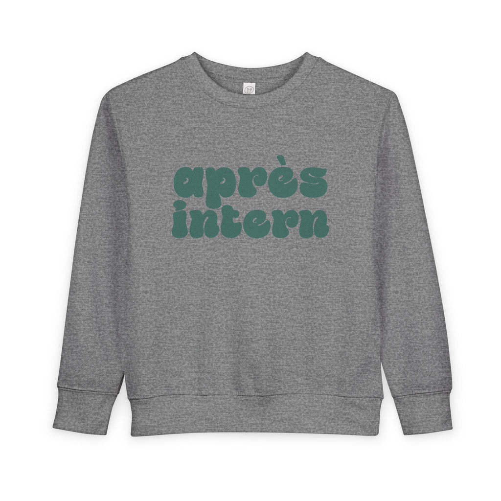 Après Intern Toddler Sweatshirt — Cute Après-Ski Crewneck for Kids