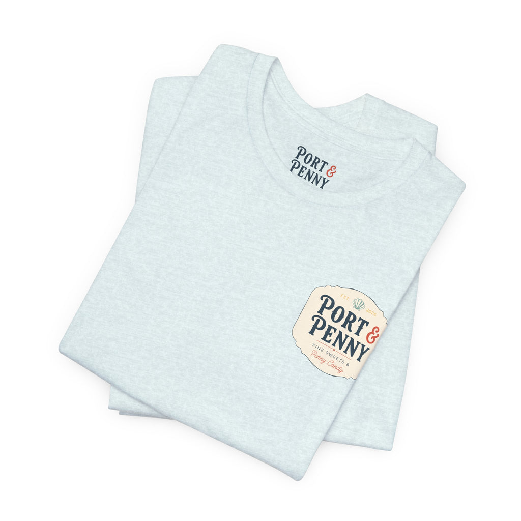Port & Penny Retro Candy Bag Graphic Tee — Cute Vintage Snack Shirt