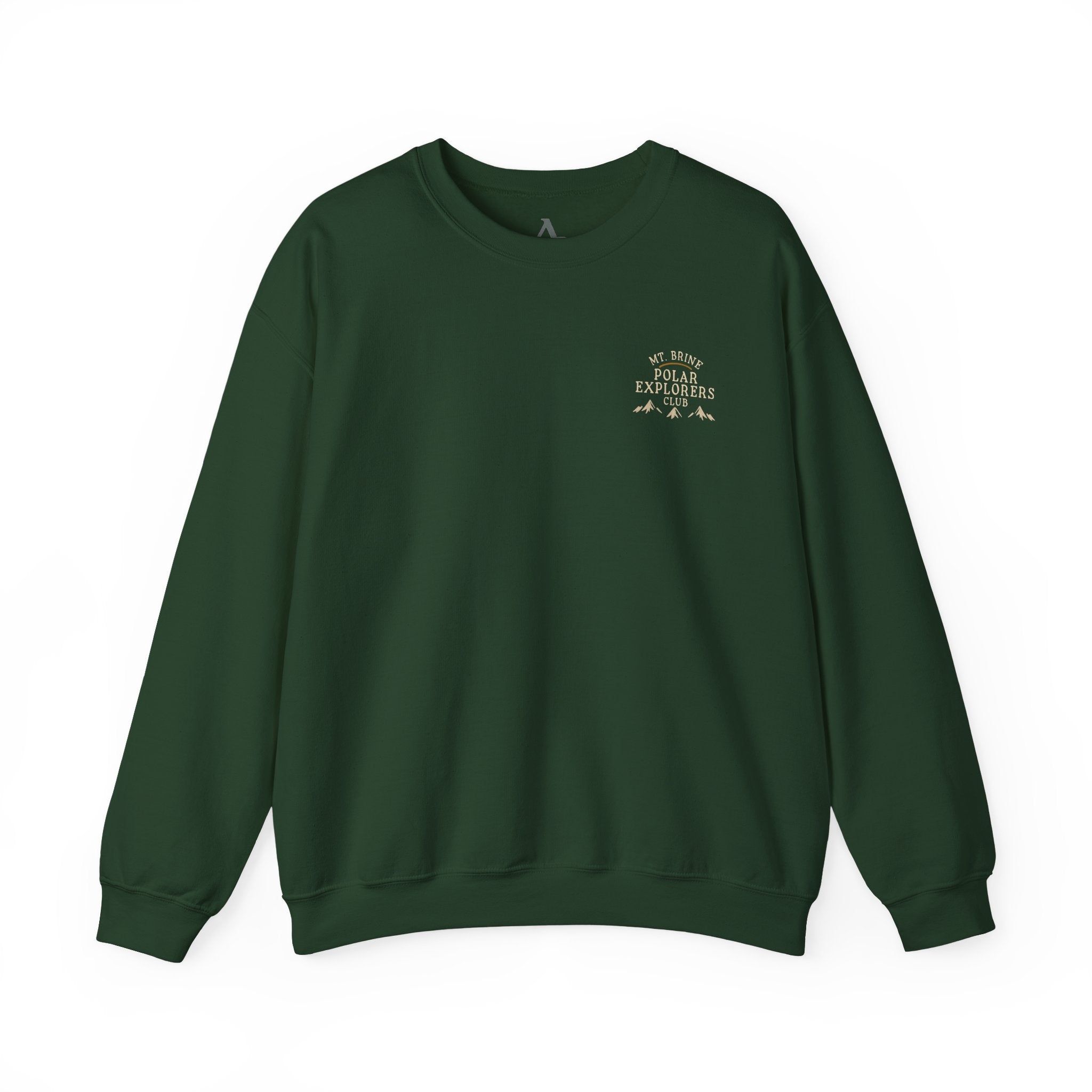 Crewneck Sweatshirt Mt Brine Polar Explorers Club Adventure Badge Design