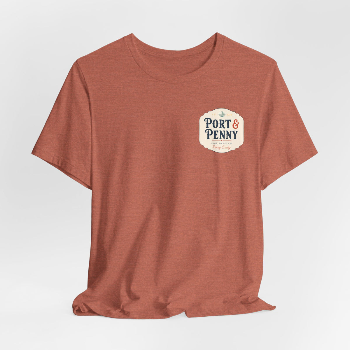 Port & Penny Retro Candy Bag Graphic Tee — Cute Vintage Snack Shirt