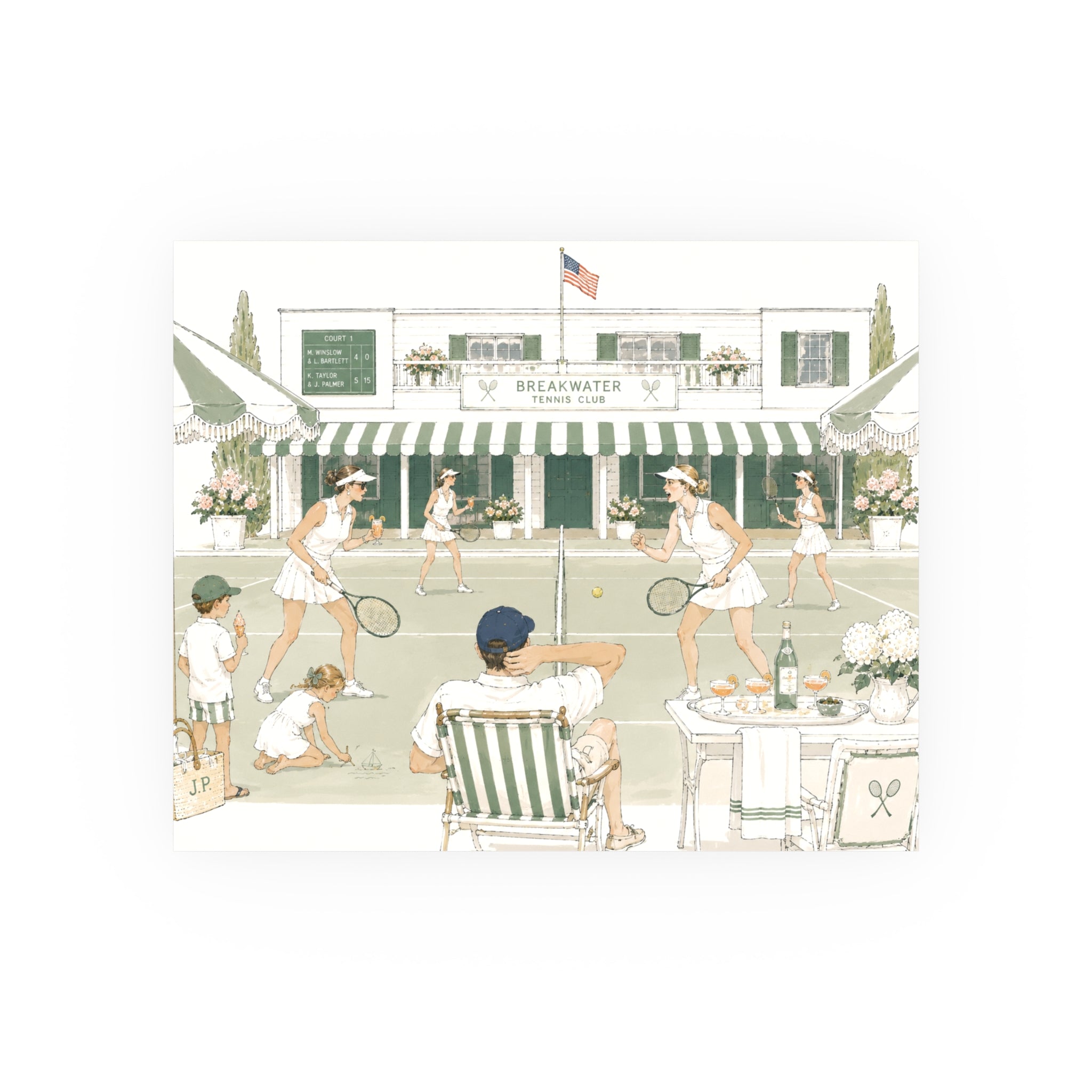 Breakwater Tennis Club Art Print — Satin & Archival Matte Poster