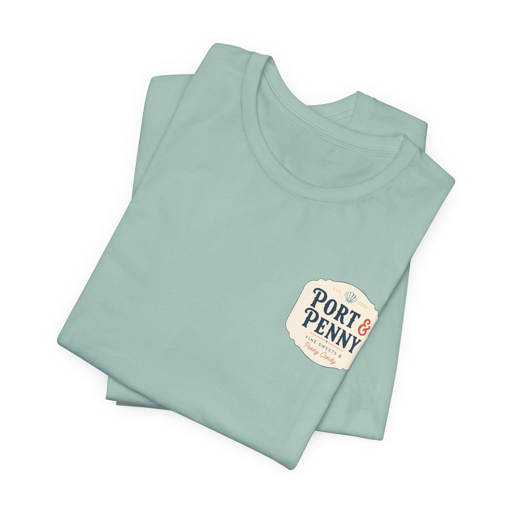 Port & Penny Retro Candy Bag Graphic Tee — Cute Vintage Snack Shirt