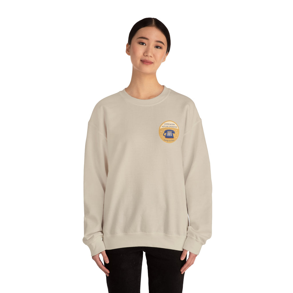 Homework Hotline Mom Merit Badge Sweatshirt