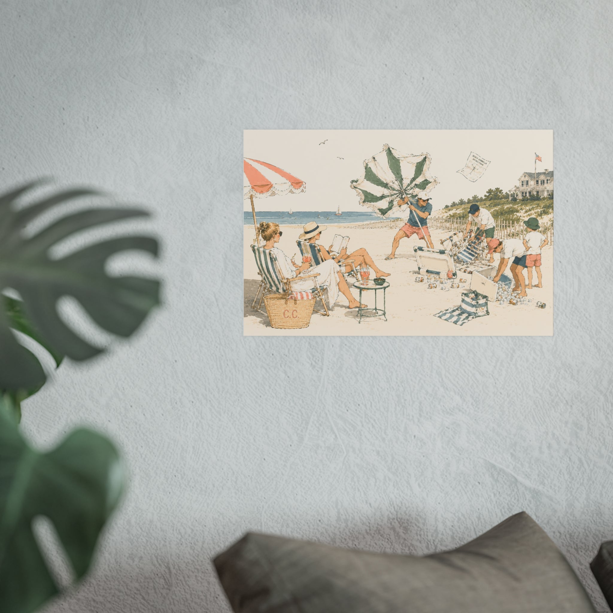 Umbrella Patrol Art Print Poster
