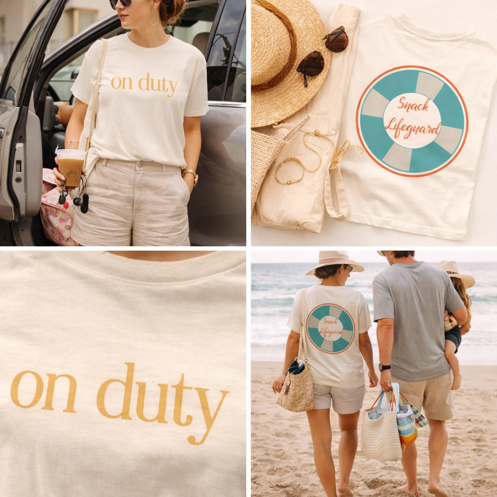 Snack Lifeguard Retro Lifesaver Graphic T-Shirt