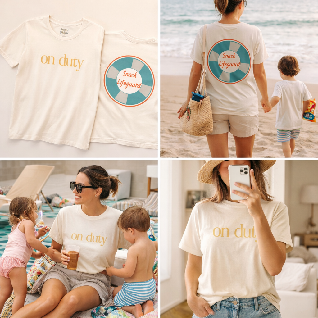 Snack Lifeguard Retro Lifesaver Graphic T-Shirt