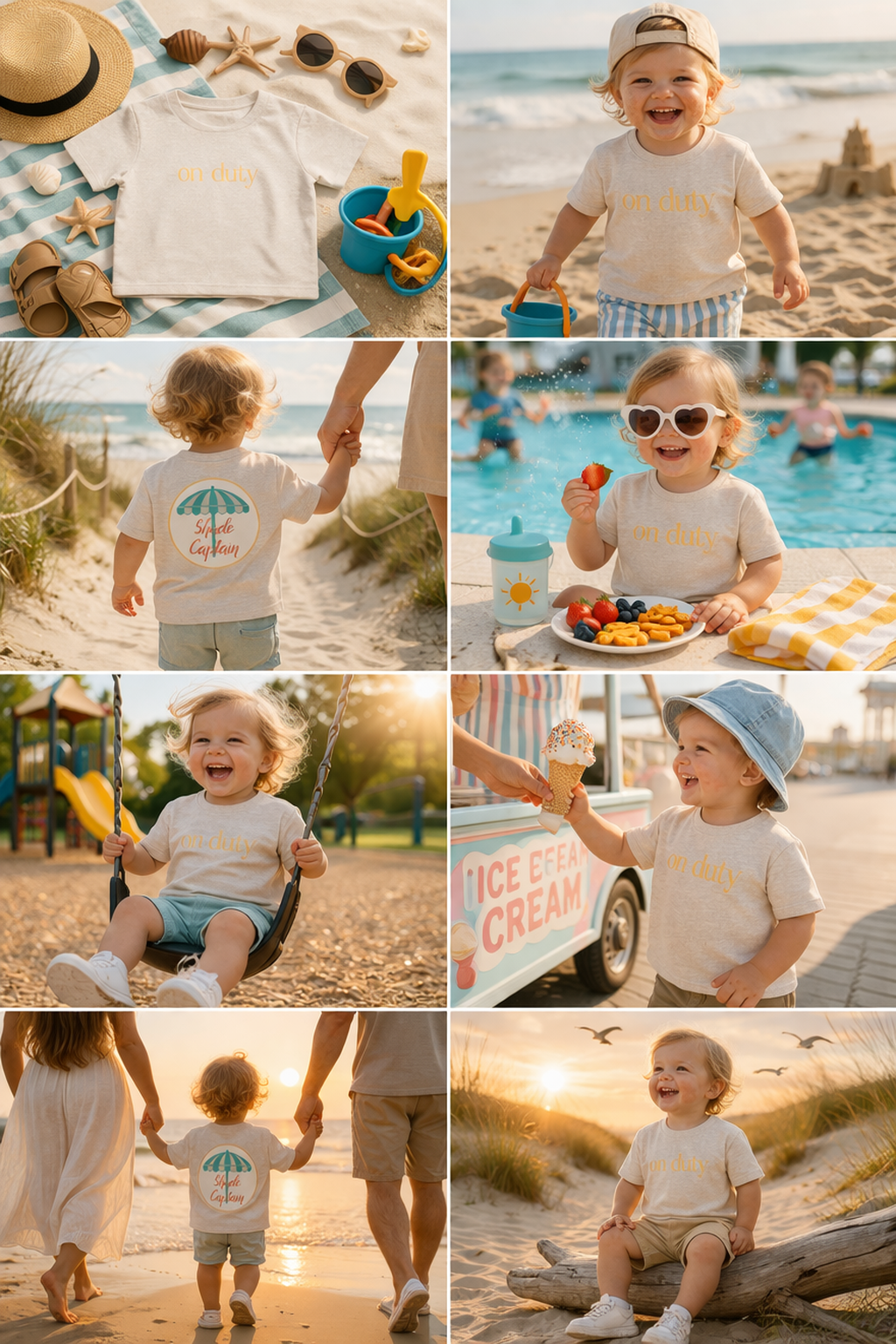 Brine Beach Club "Shade Captain On Duty" Toddler Tee