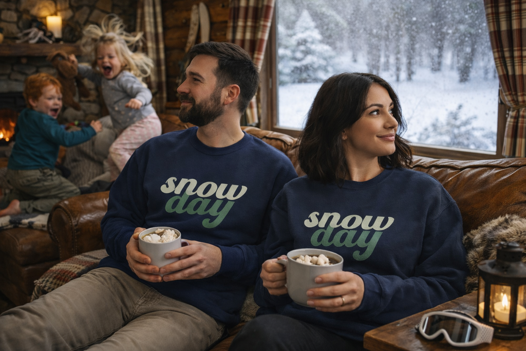 Snow Day Unisex Sweatshirt – Cozy Winter Graphic Crewneck