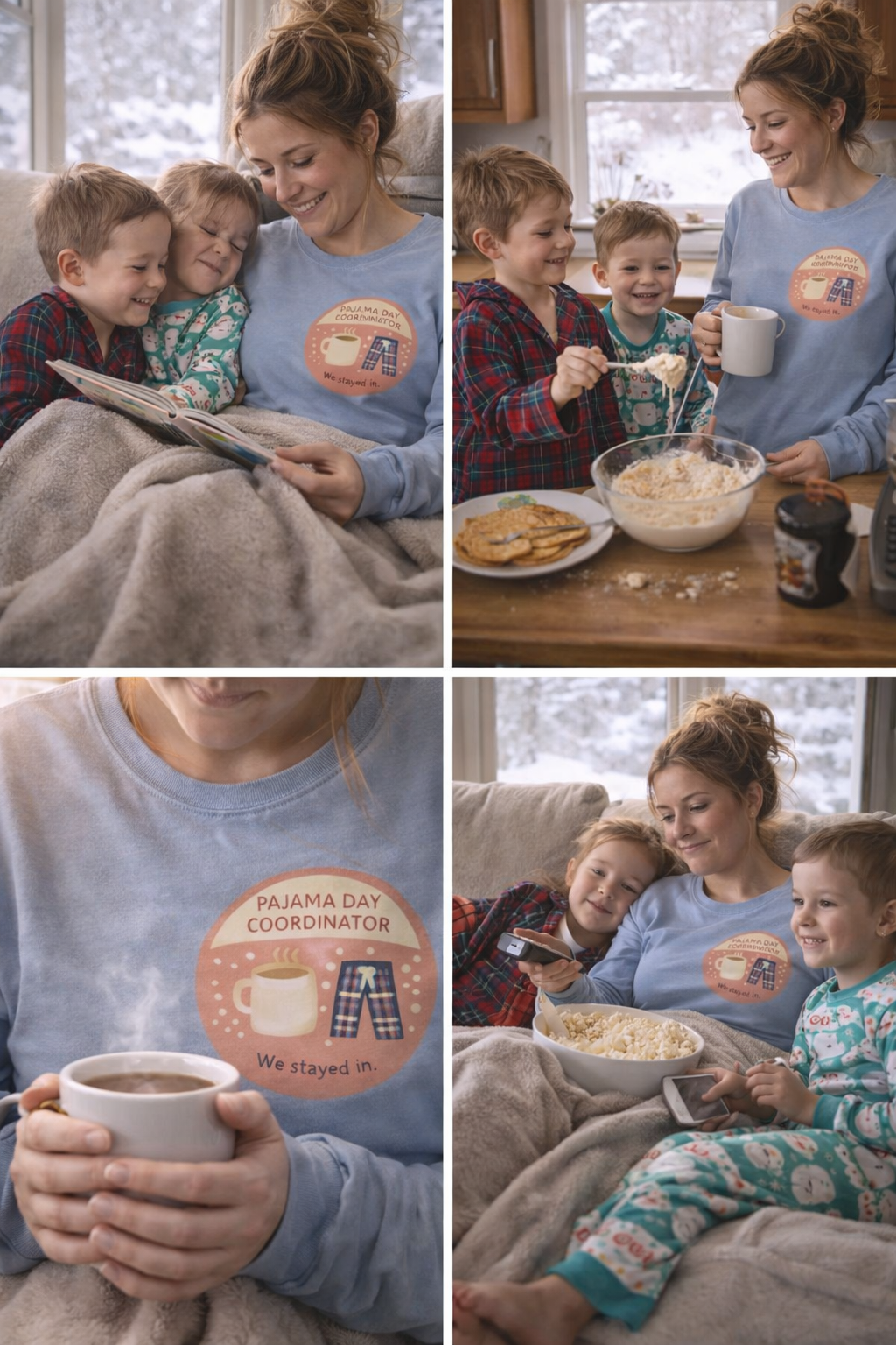 Cabin Fever Club Long Sleeve Shirt – Pajama Day Coordinator Mom Badge Tee – Winter Camp Brine Collection – Funny Cozy Winter Mom Shirt
