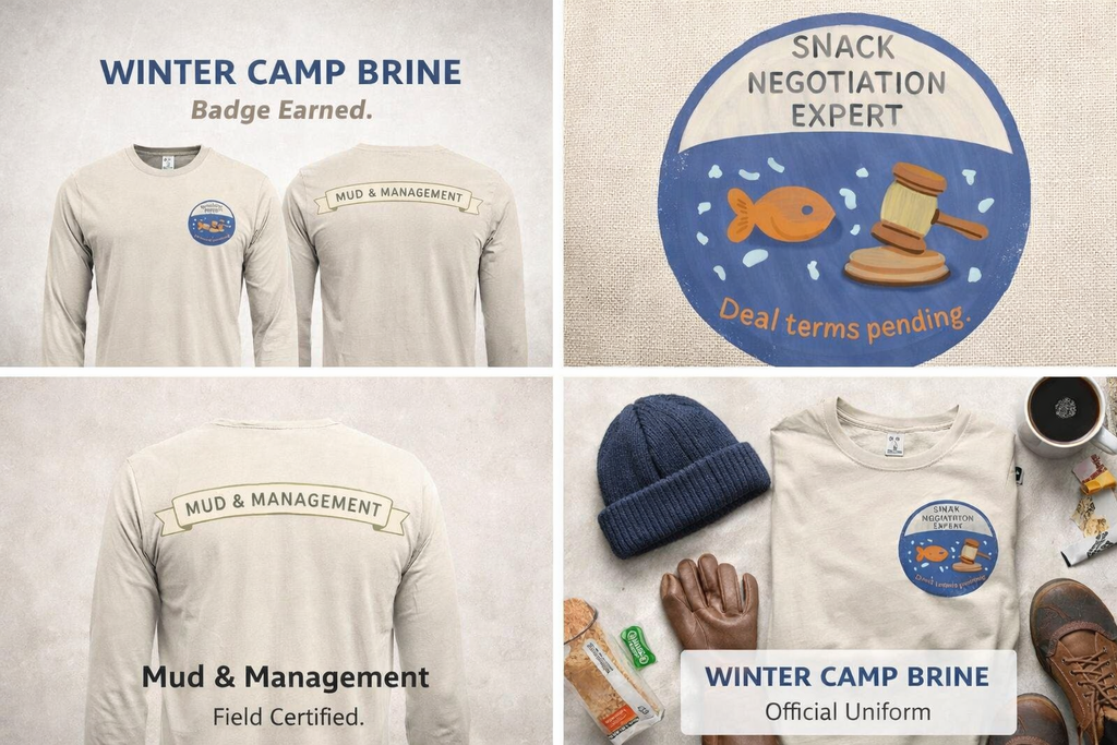 Snack Negotiation Expert Long Sleeve Shirt – Winter Mom Badge Collection – Mud & Management Back Graphic Coastal Mom Tee