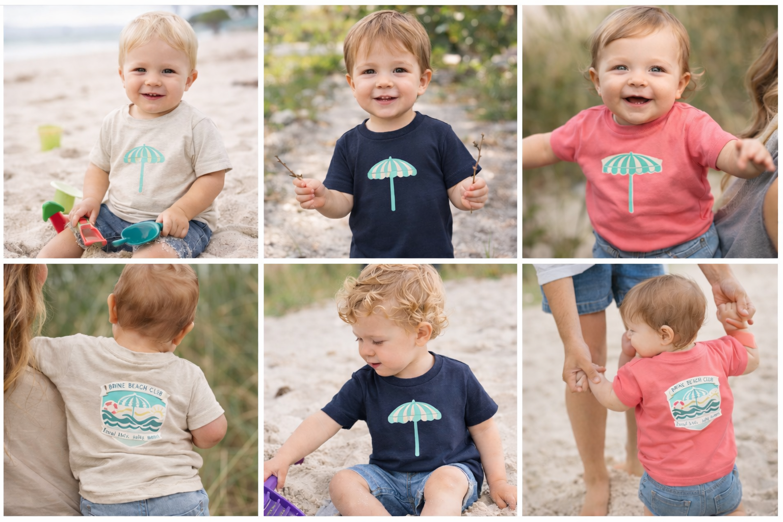 Brine Beach Club Infant Tee — Vintage Beach Club Toddler Top