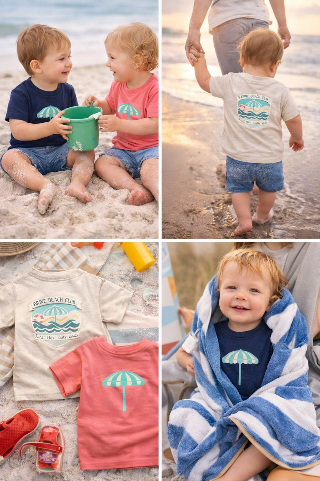 Brine Beach Club Infant Tee — Vintage Beach Club Toddler Top