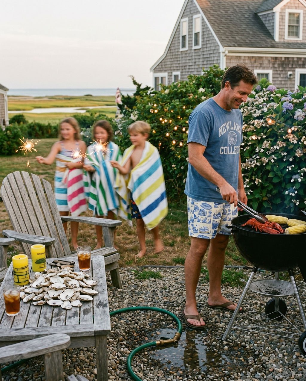 Portland Maine Toile Men’s Swim Trunks - Casco Bay
