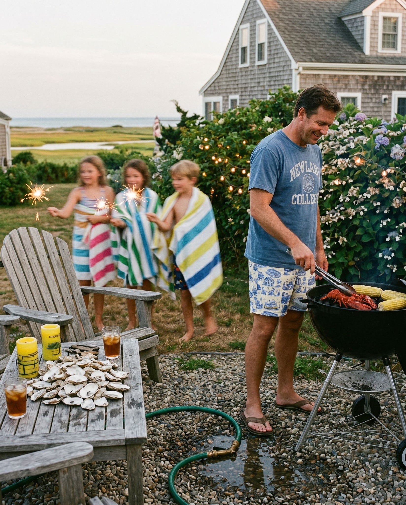 Portland Maine Toile Men’s Swim Trunks - Casco Bay
